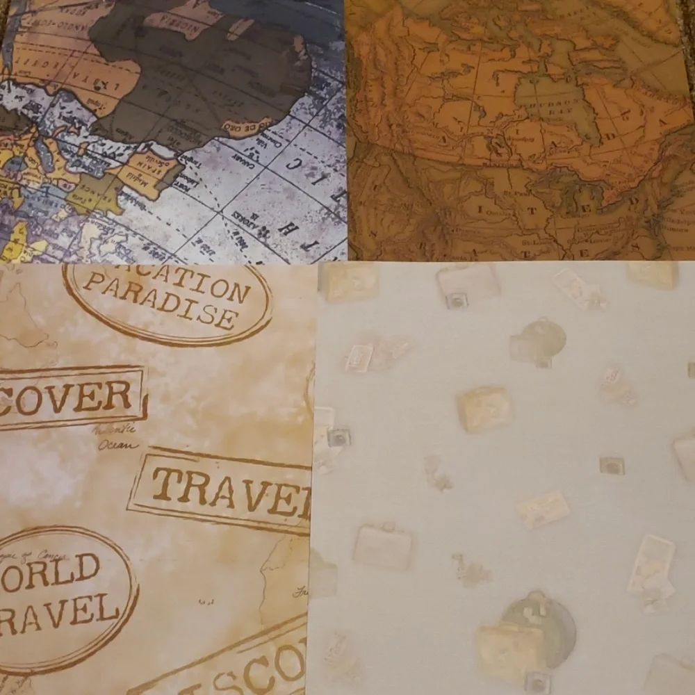 Vintage travel scrapbooking kit